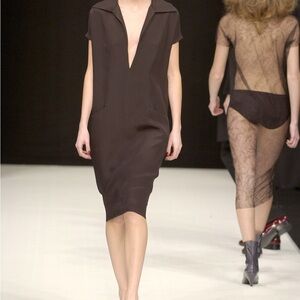 Chic Deep V-Neck Dress by Camilla Stærk in Blue/Black Panther Print / One-Off